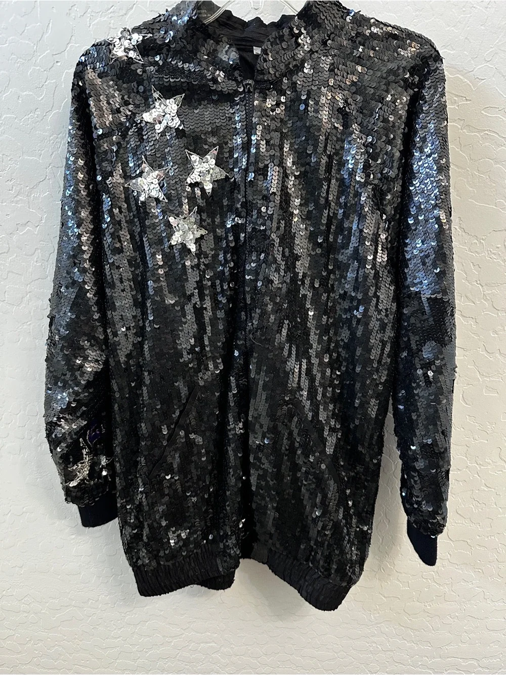 Vintage MODI Silk Sequin Jacket- Brown Derby Coconut Grove- Hollywood Art Wear